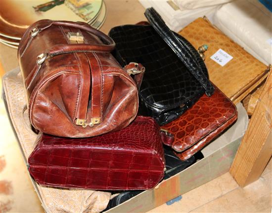 Mixed skin handbags